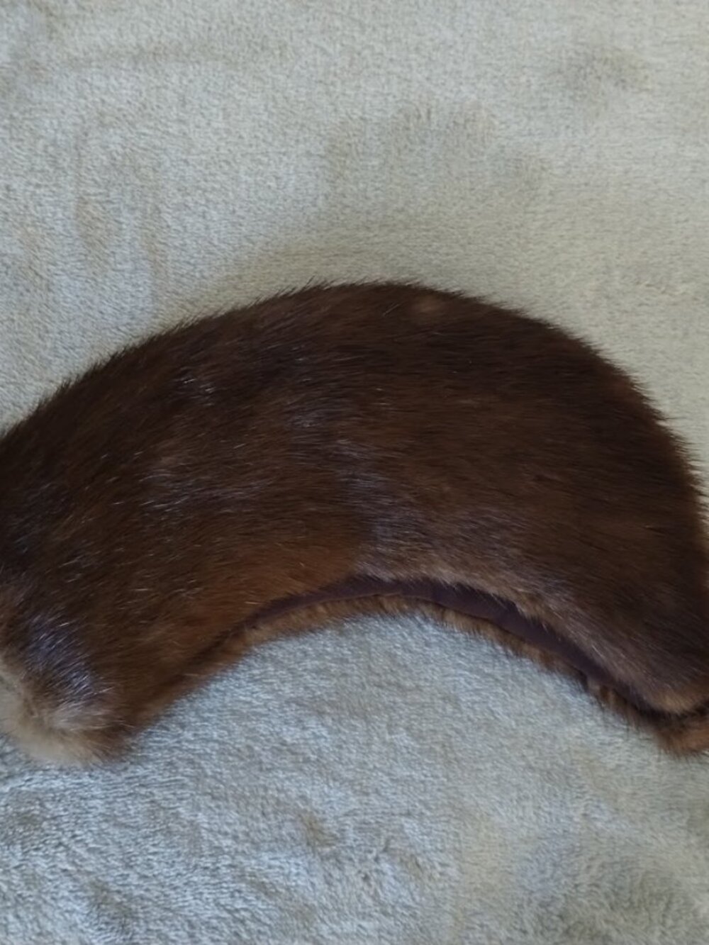 Vintage Golden Brown Ranch Natural Mink Fur Collar